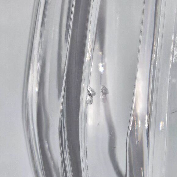 Block Cut Crystal Candle Hurricane Lamp 12" diamond slashes luxury glass decor - Picture 7 of 8